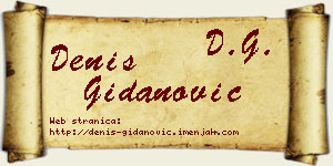 Denis Gidanović vizit kartica